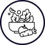 as salad and vegetables icon