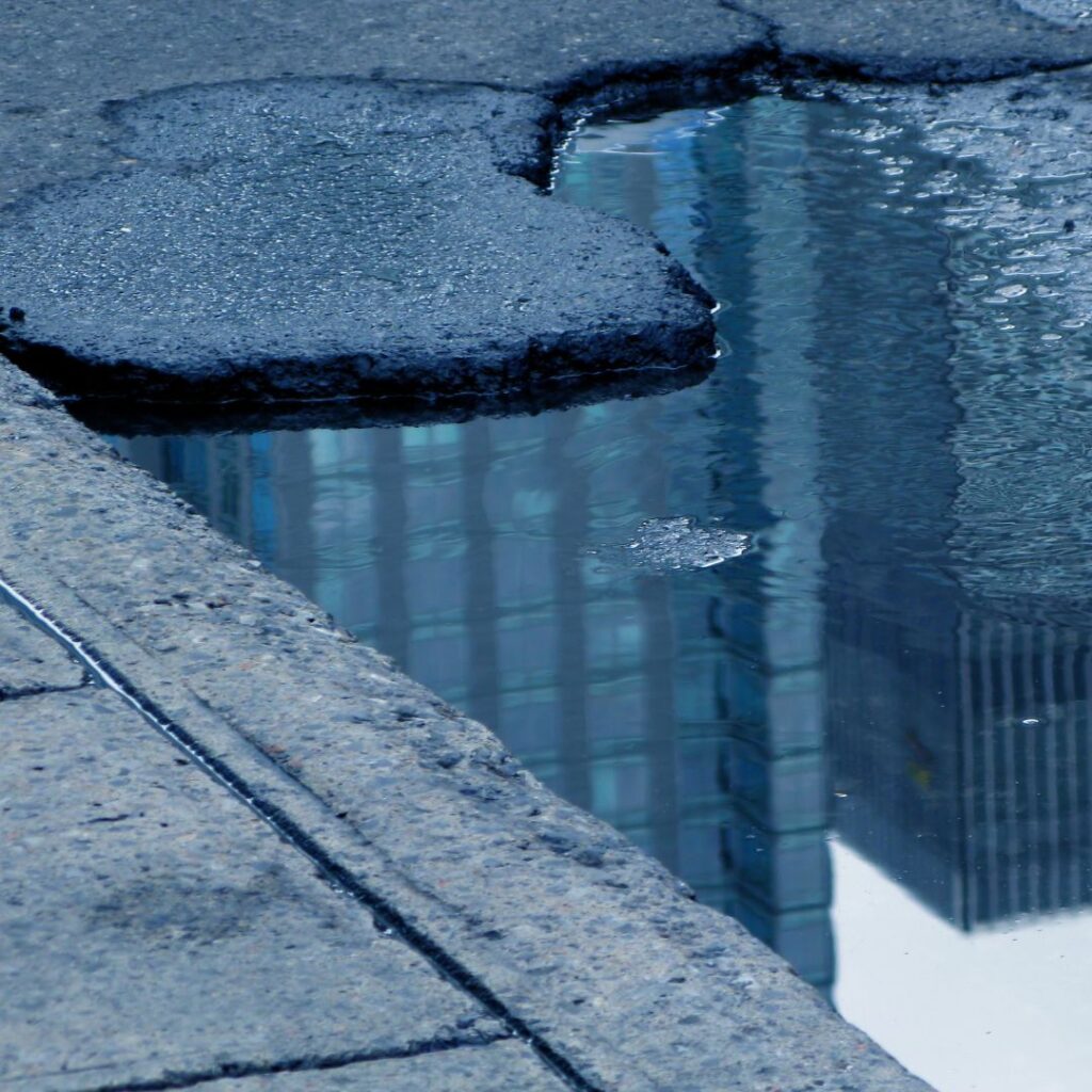 standing water in a city