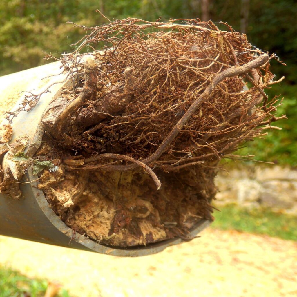 a clogged storm drain