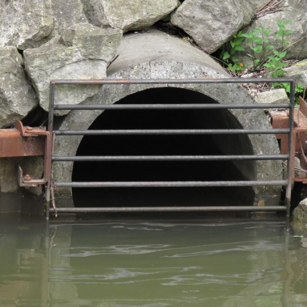 a large storm drain
