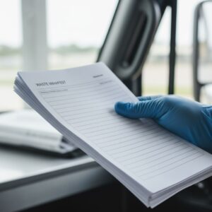 Glove holding up forms