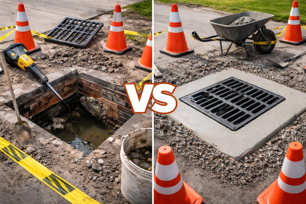 Catch Basin Repair vs. Replacement