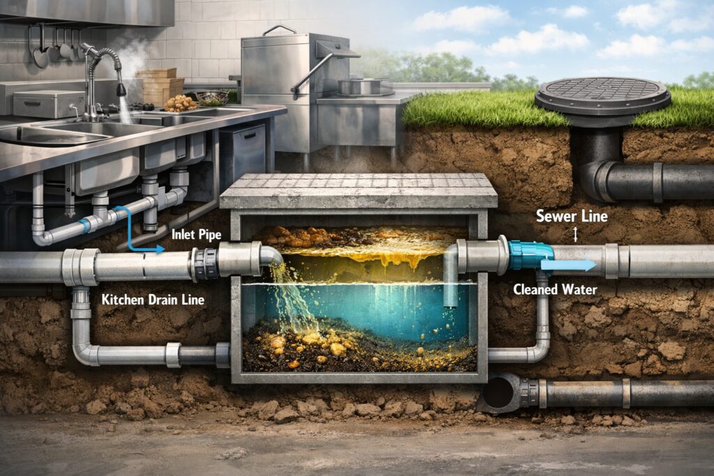Grease Trap Piping Diagram