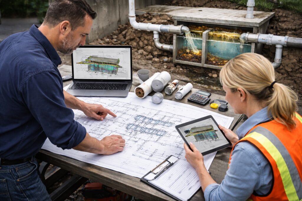 Grease Trap Plumbing Layout