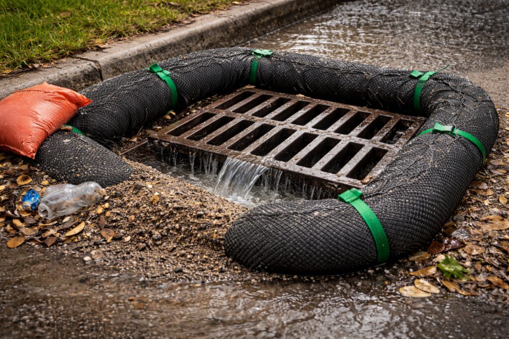 Storm Drain Filter Sock Prevent Clogs
