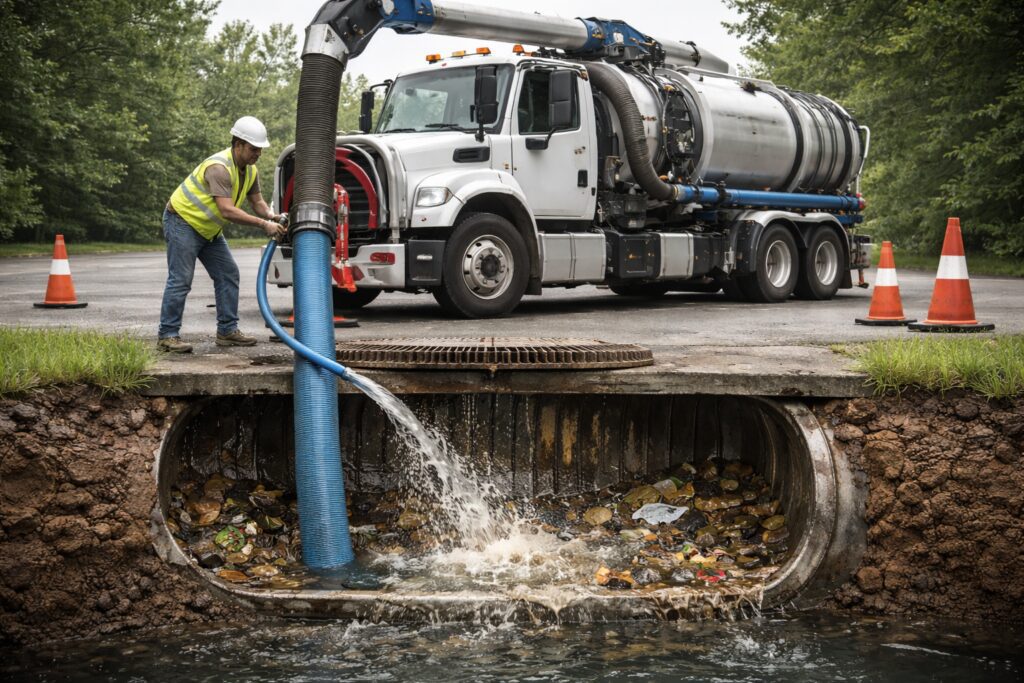 Storm Drain Vacuum Truck for Deep Cleaning