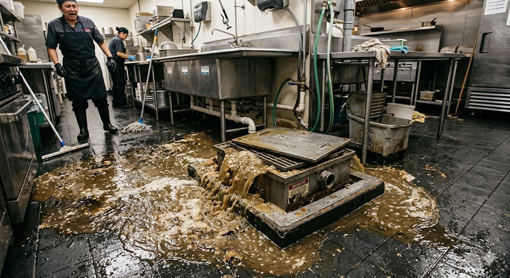grease trap overflow