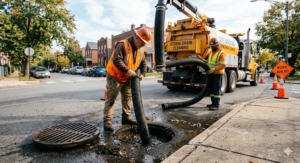 Storm drain cleaning