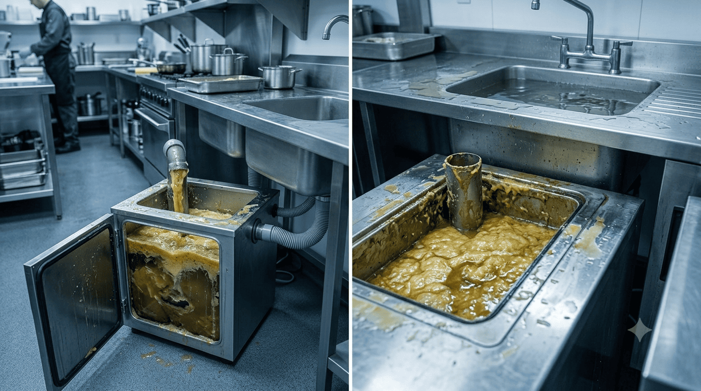 grease trap backups