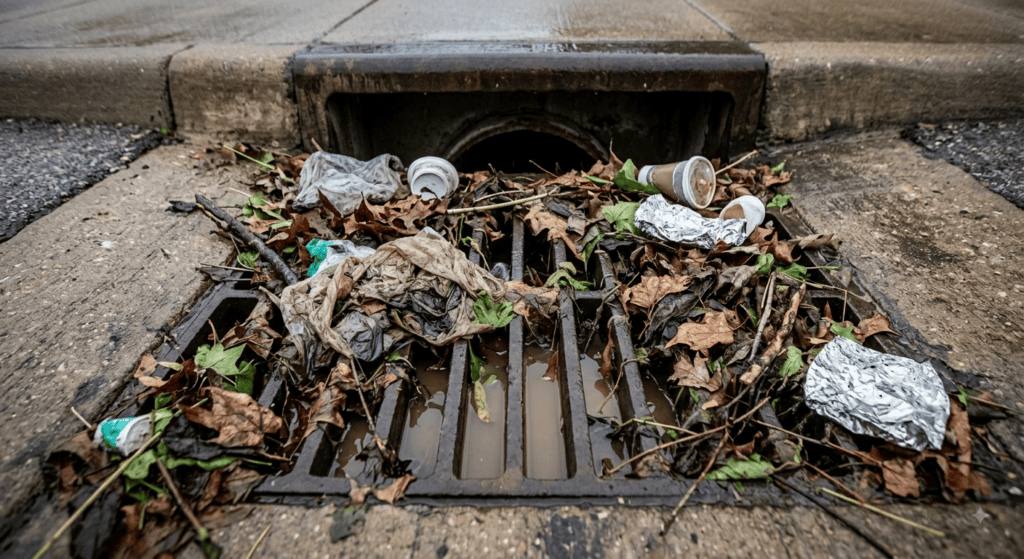 clogged storm drain dangers