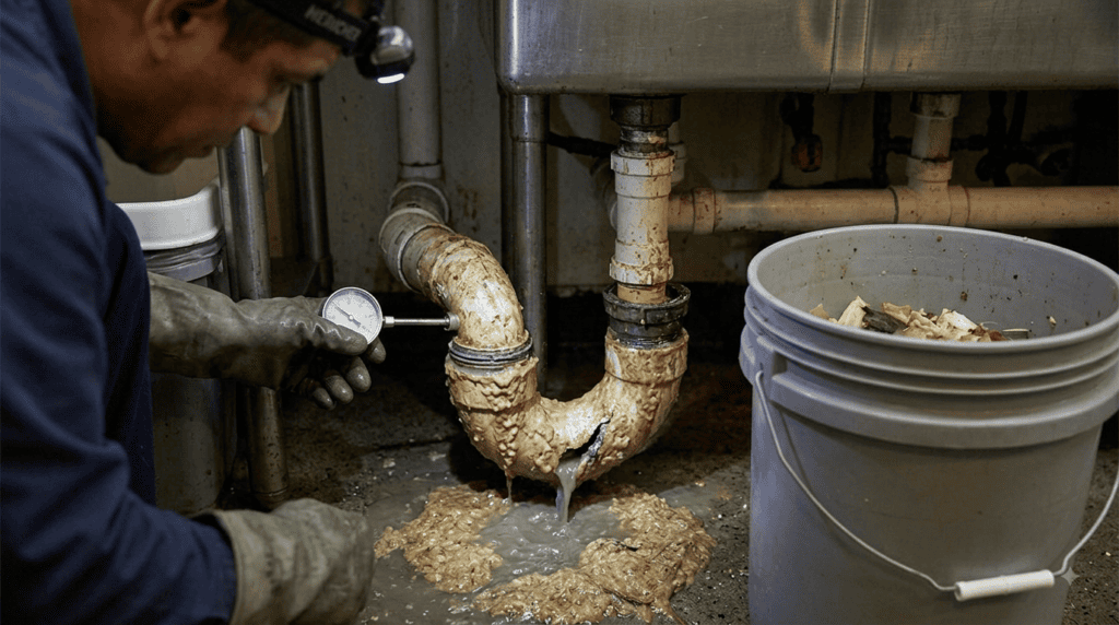 commercial kitchen drain issues