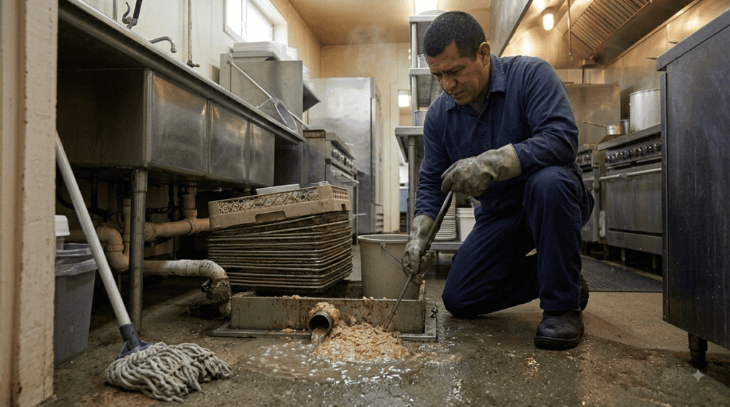 commercial kitchen drain issues